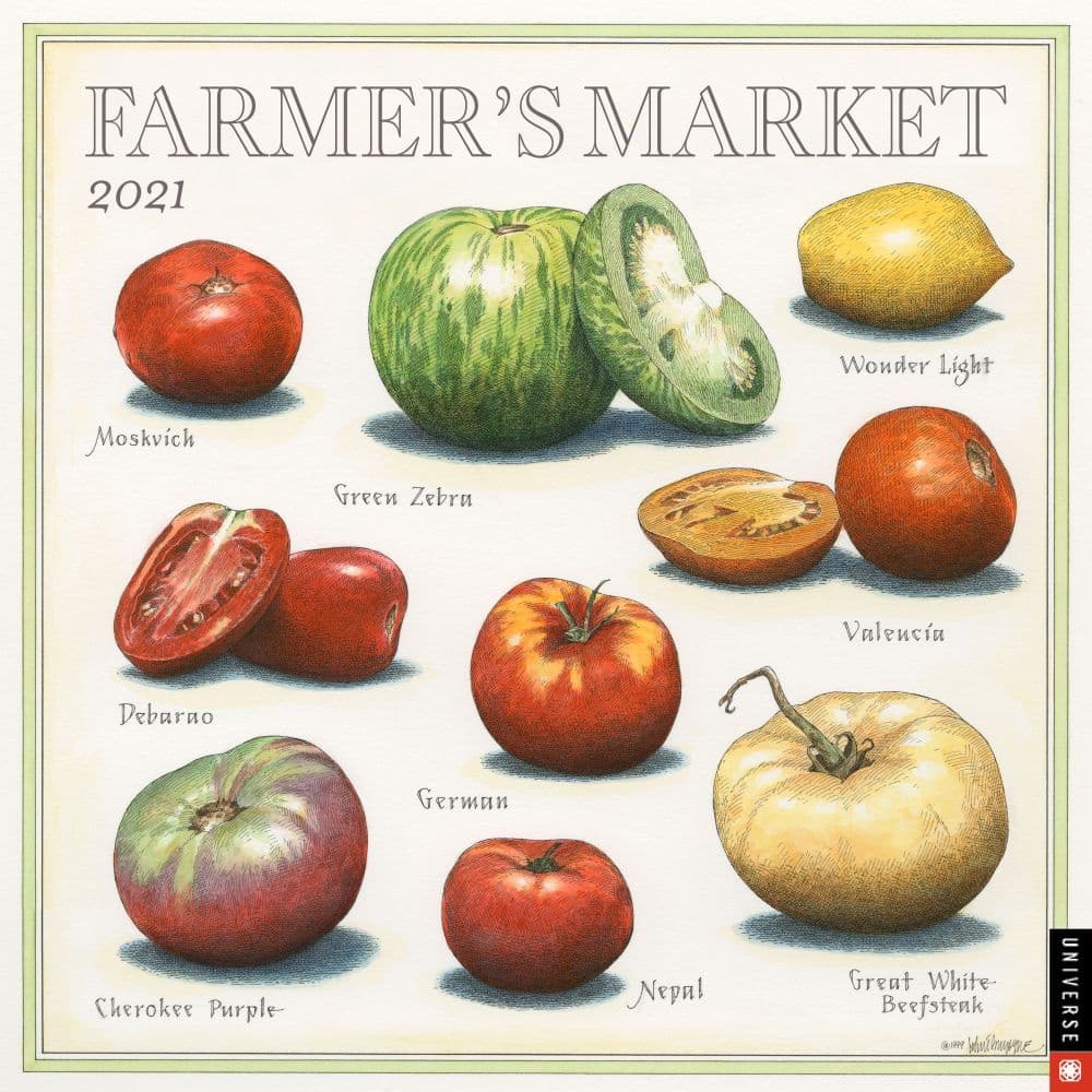 Farmers Market Wall Calendar Calendars com