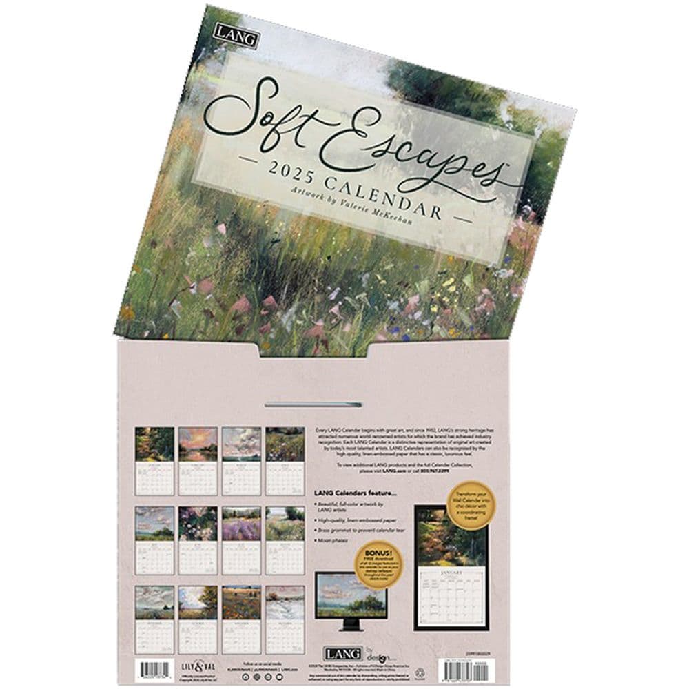 Soft Escapes by Valerie McKeehan 2025 Wall Calendar Sixth Alternate Image width=&quot;1000&quot; height=&quot;1000&quot;