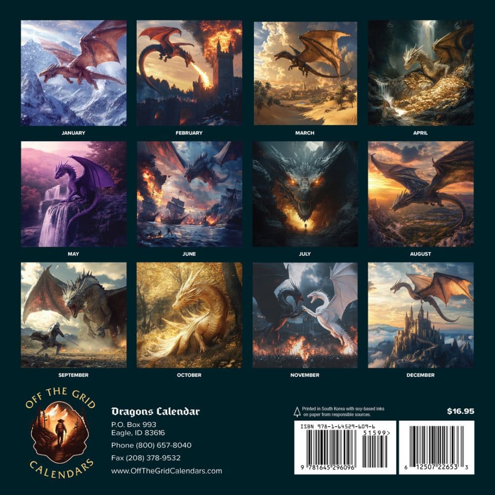 Dragons 2026 Wall Calendar First Alternate Image