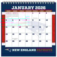image NFL New England Patriots 2026 Easel Desk Calendar Main Product image