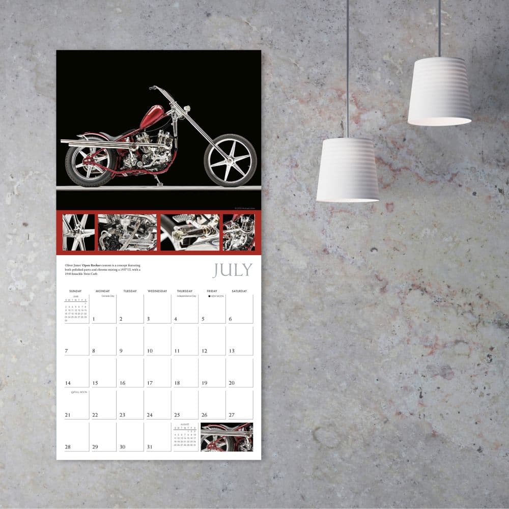 Custom Motorcycles 2024 Wall Calendar