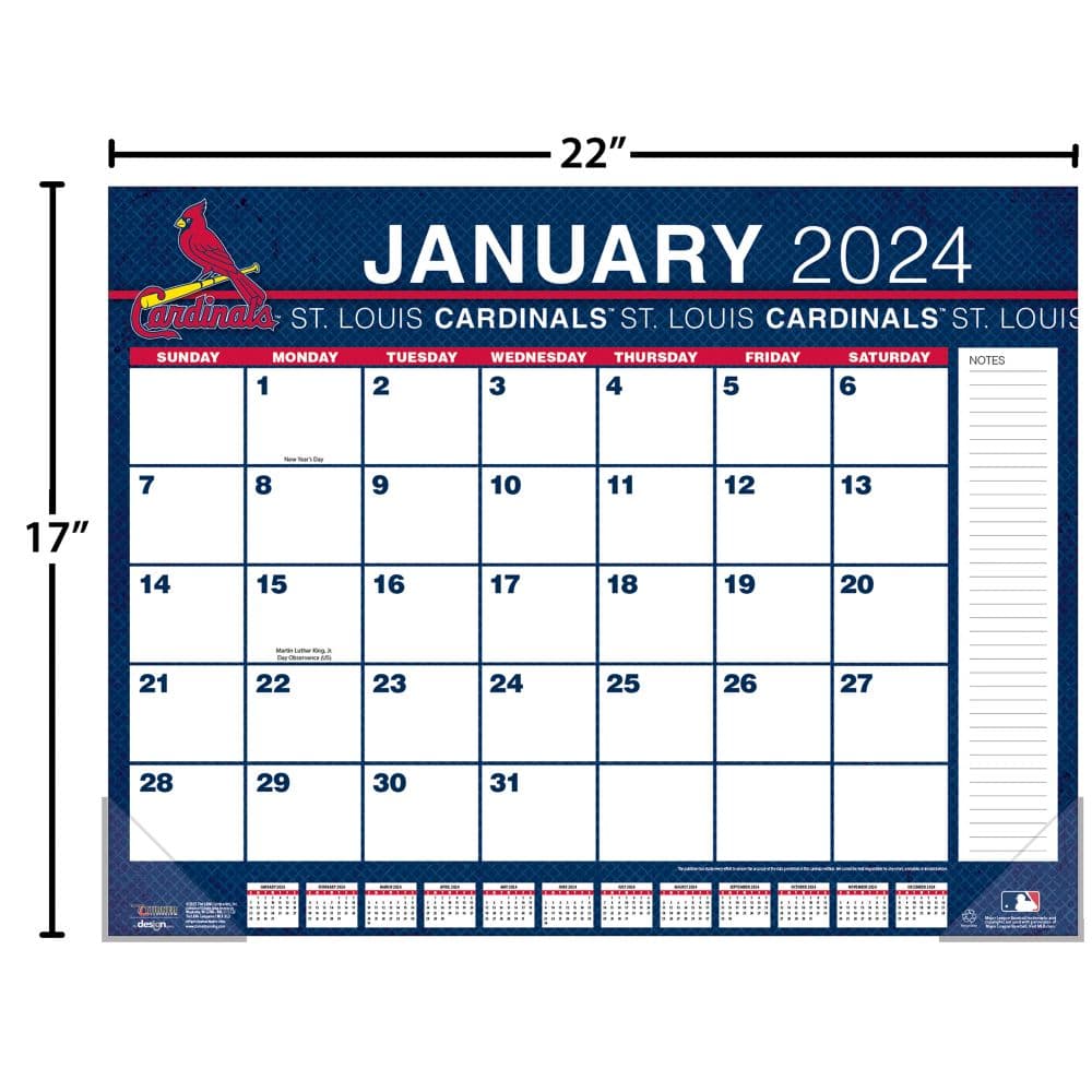 MLB St Louis Cardinals 2024 Desk Pad Fourth Alternate Image width=&quot;1000&quot; height=&quot;1000&quot;