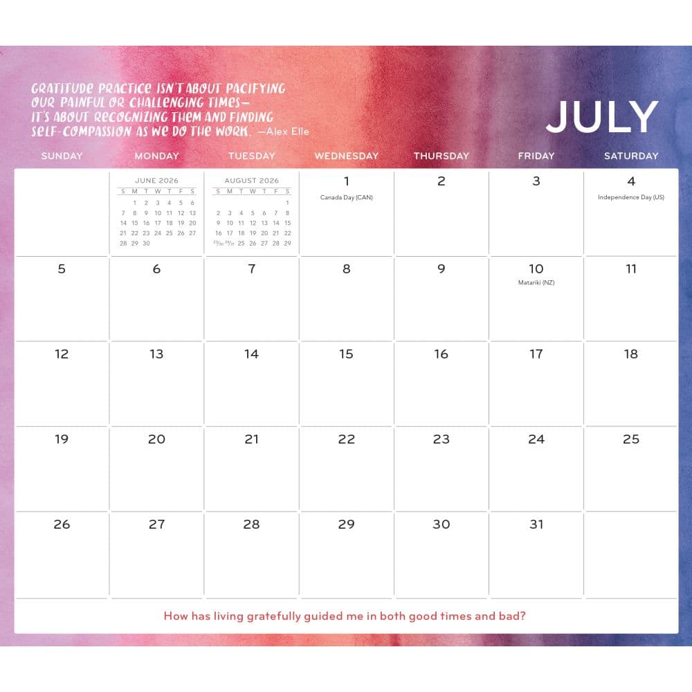 Everyday Gratitude Magnetic 2026 Wall Calendar Third Alternate Image
