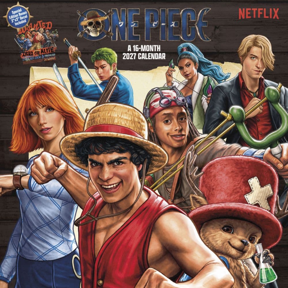 One Piece Live Action 2027 Wall Calendar - Calendars.com
