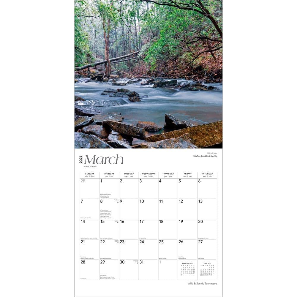 Tennessee Wild and Scenic 2027 Wall Calendar Second Alternate Image