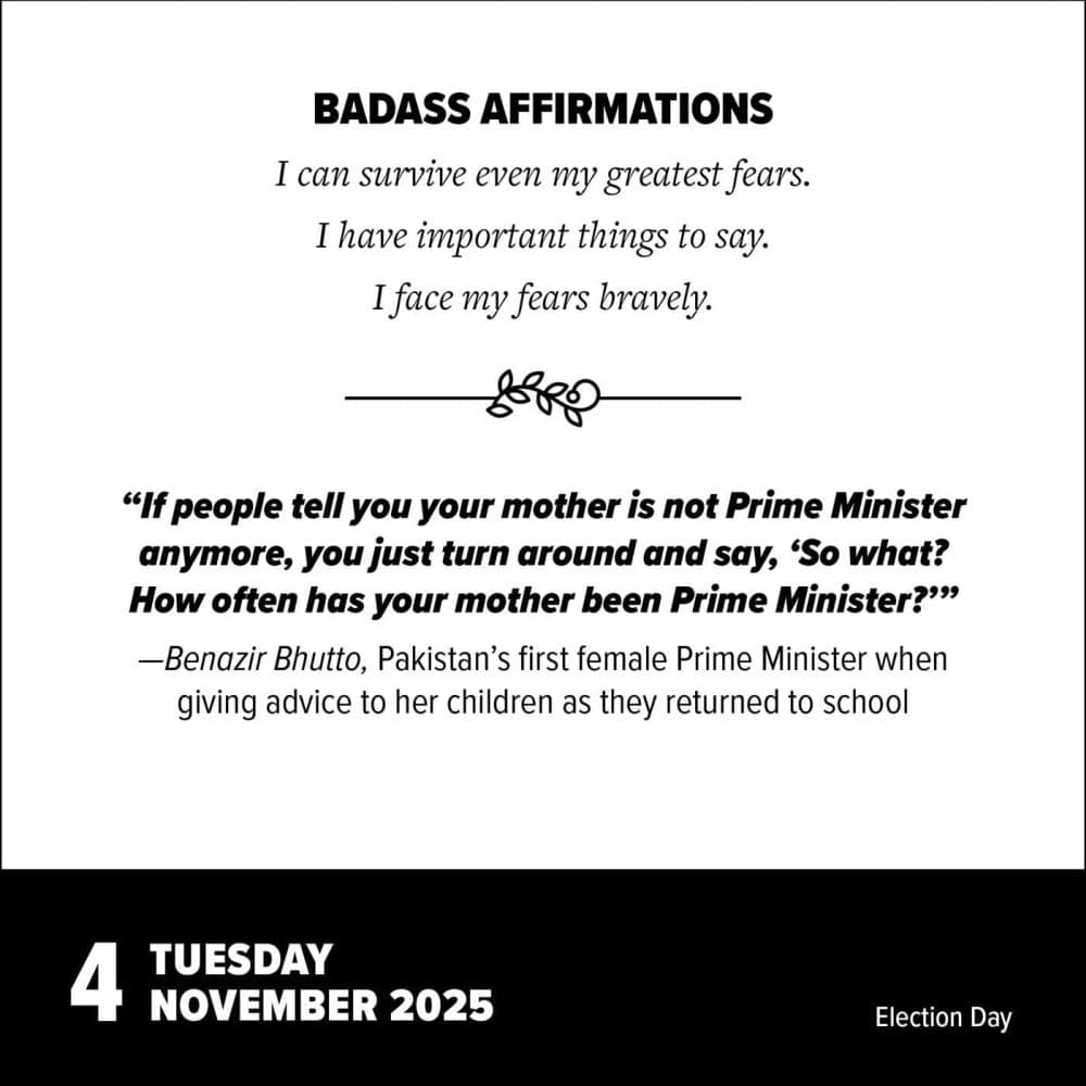 Badass Affirmations 2025 Desk Calendar Third Alternate Image width=&quot;1000&quot; height=&quot;1000&quot;