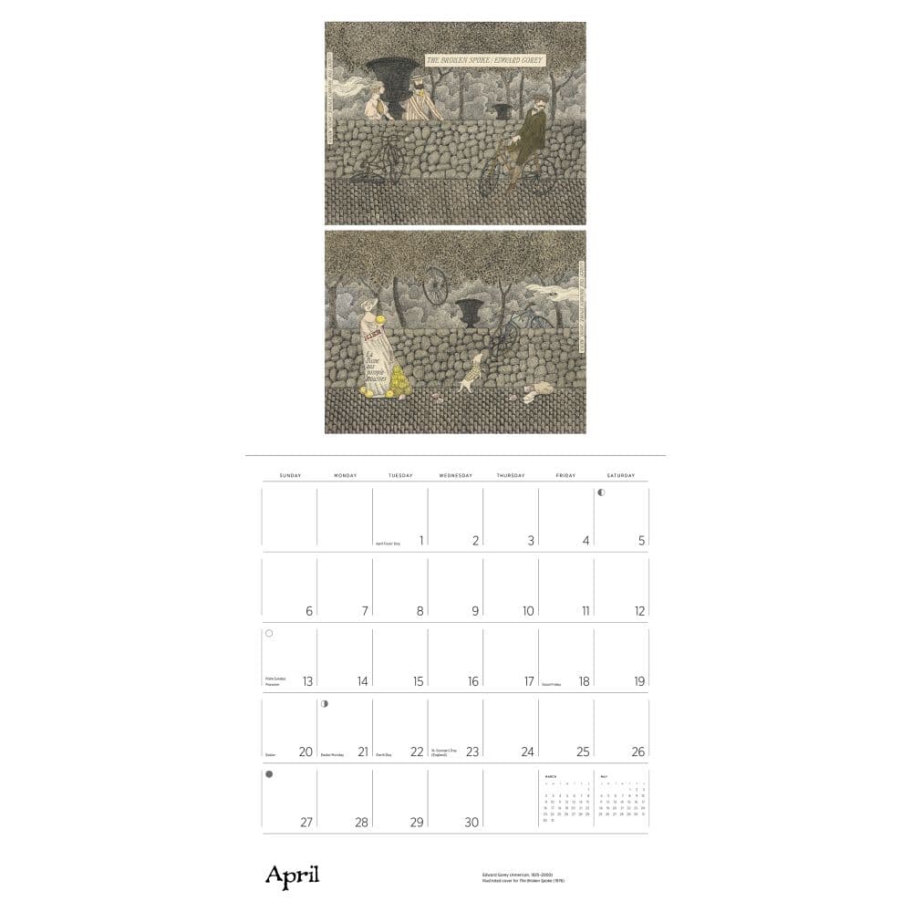 Edward Gorey 2025 Wall Calendar Second Alternate Image width="1000" height="1000"