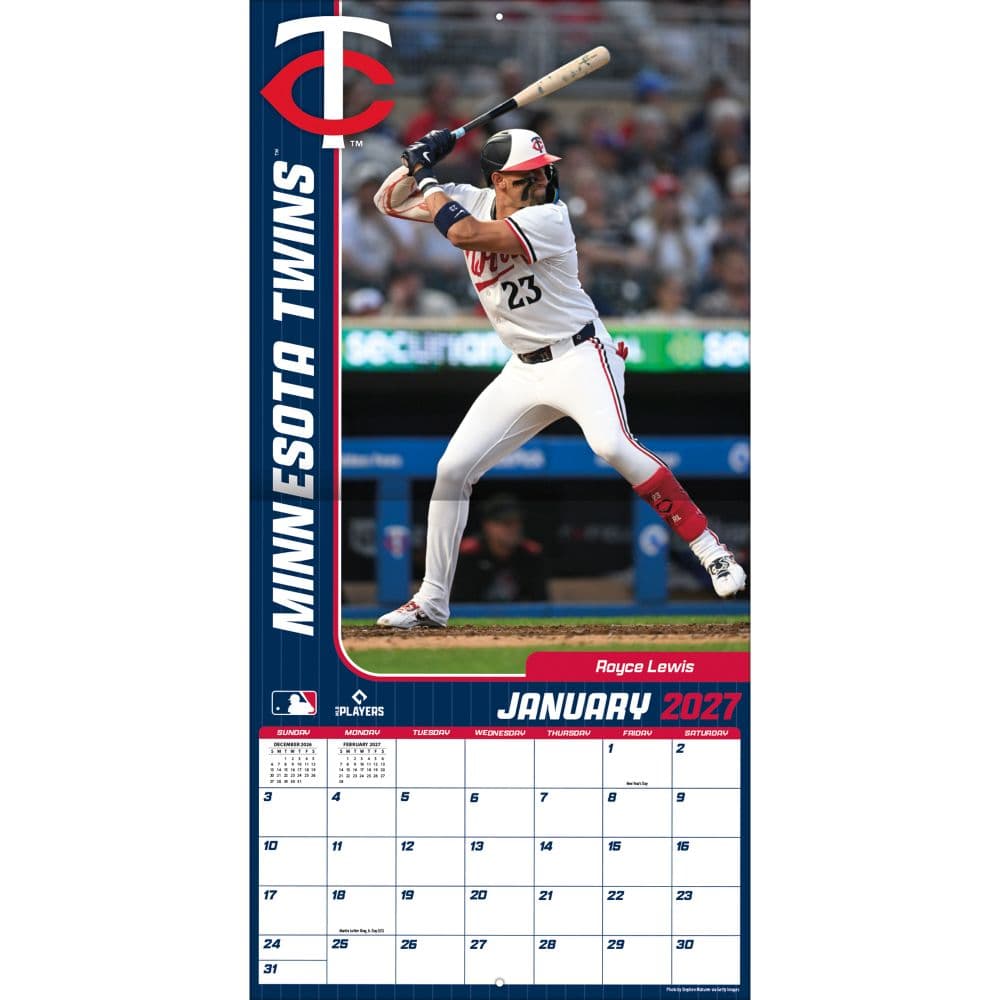 MLB Minnesota Twins 2027 Wall Calendar Third Alternate Image
