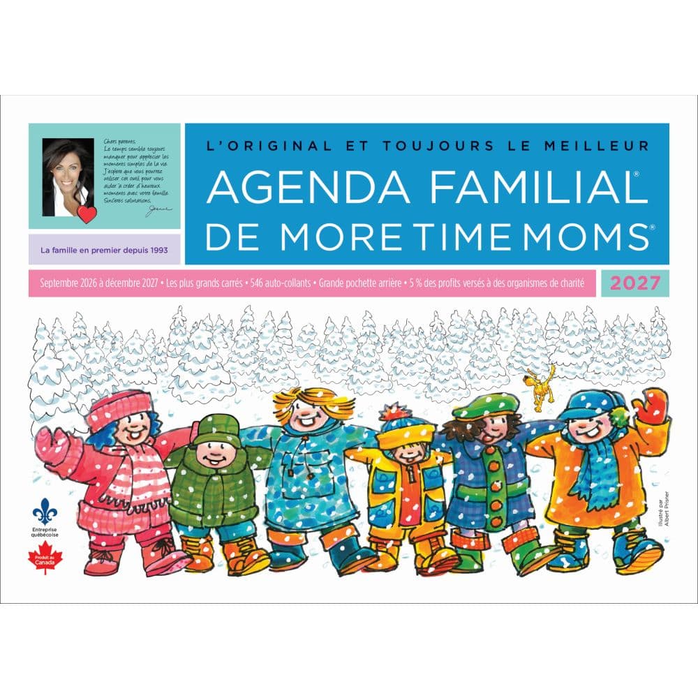 More Time Moms Agenda Familial French 2027 Wall Calendar Main Product Image