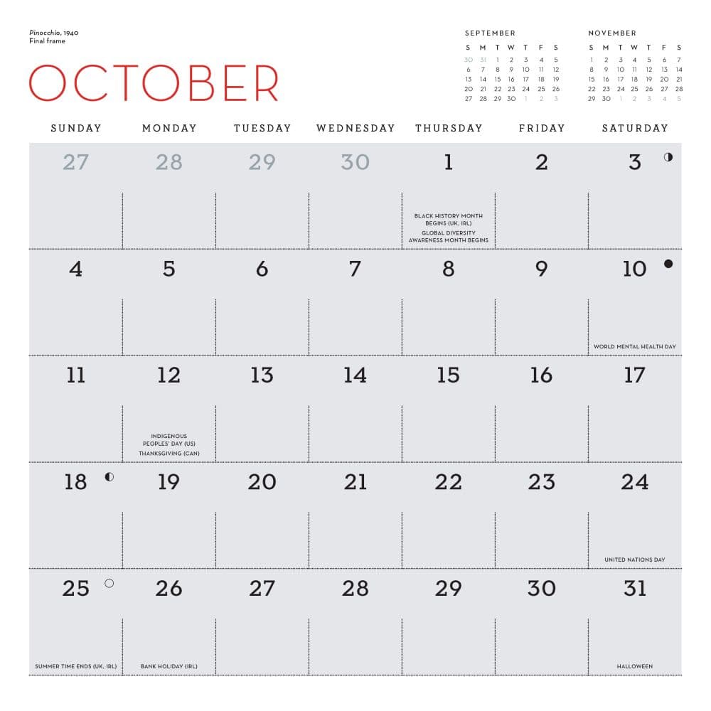 Disney Animation 2026 Wall Calendar Third Alternate Image