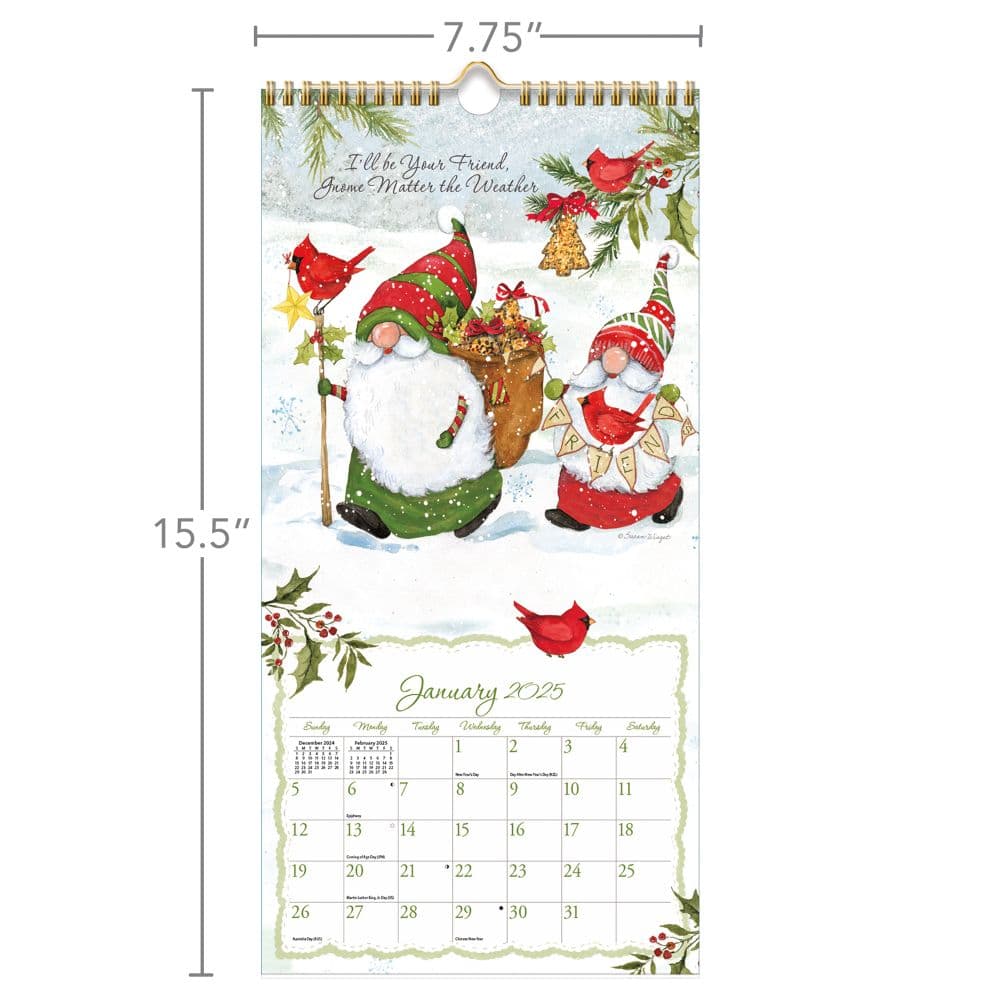 Gnome Sweet Gnome by Susan Winget 2025 Vertical Wall Calendar Fifth Alternate Image width=&quot;1000&quot; height=&quot;1000&quot;