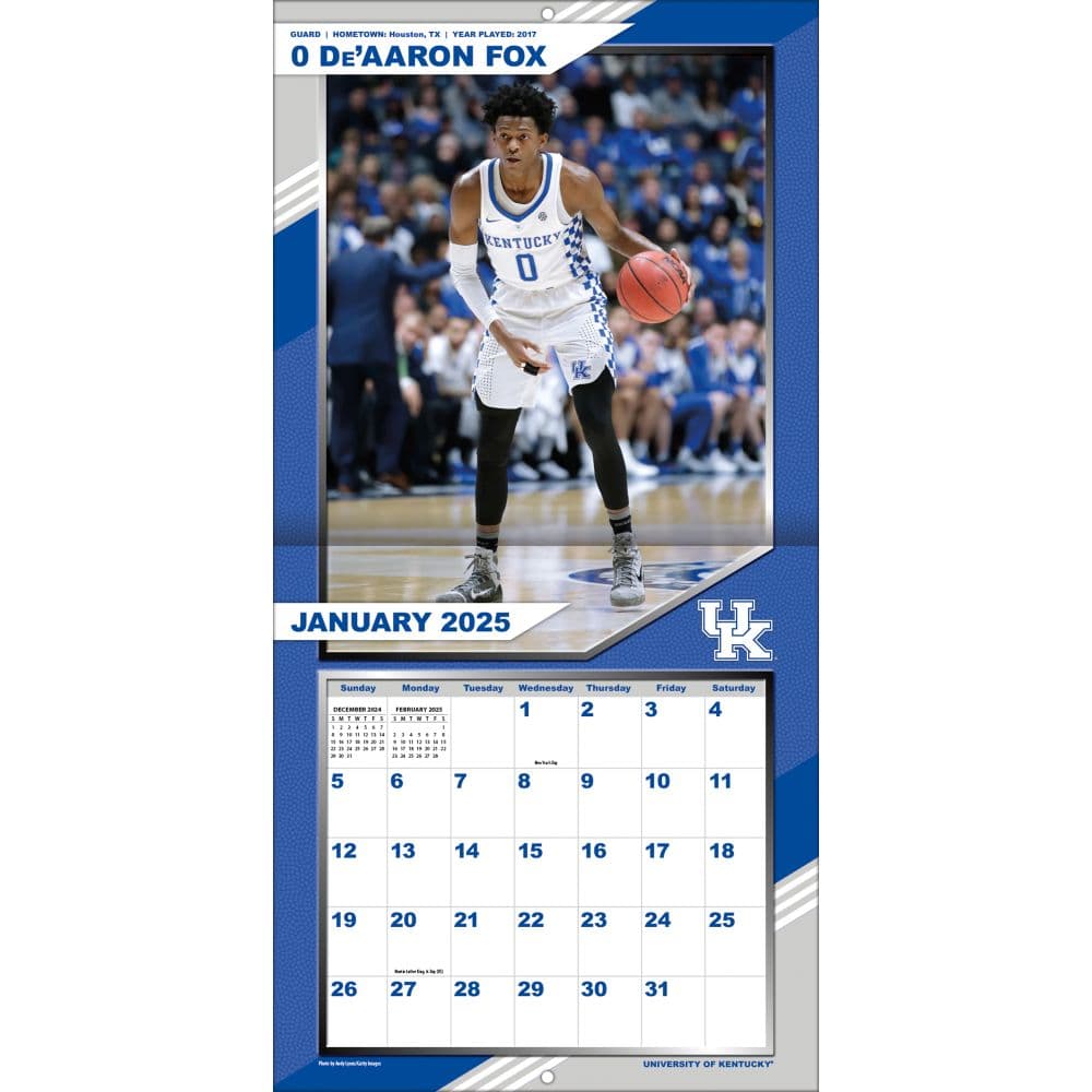 COL Kentucky Wildcats 2025 Mini Wall Calendar Third Alternate Image