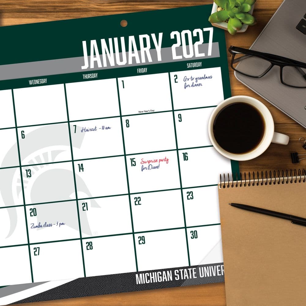 Michigan State Spartans 2027 Desk Pad 17" X 11" Fourth Alternate Image