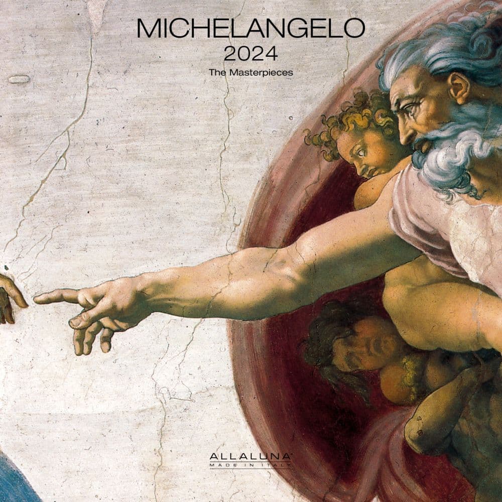 Michelangelo 2024 wall Calendar cm 31x33 (12,2x13 in)