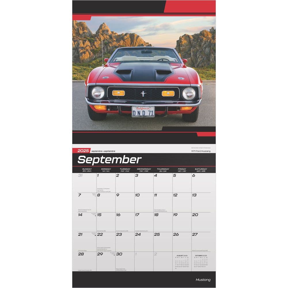 Mustang 2025 Wall Calendar