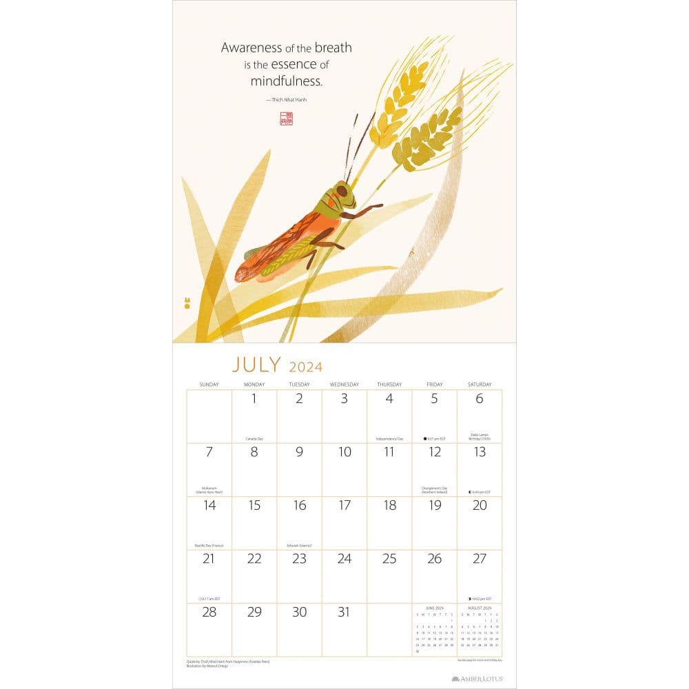 Thich Nhat Hanh 2025 Wall Calendar