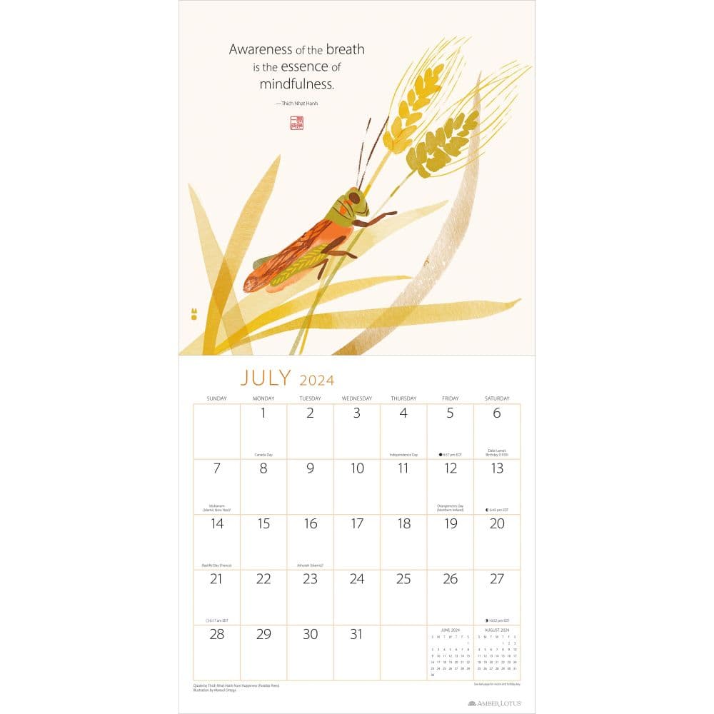 Thich Nhat Hanh 2024 Wall Calendar