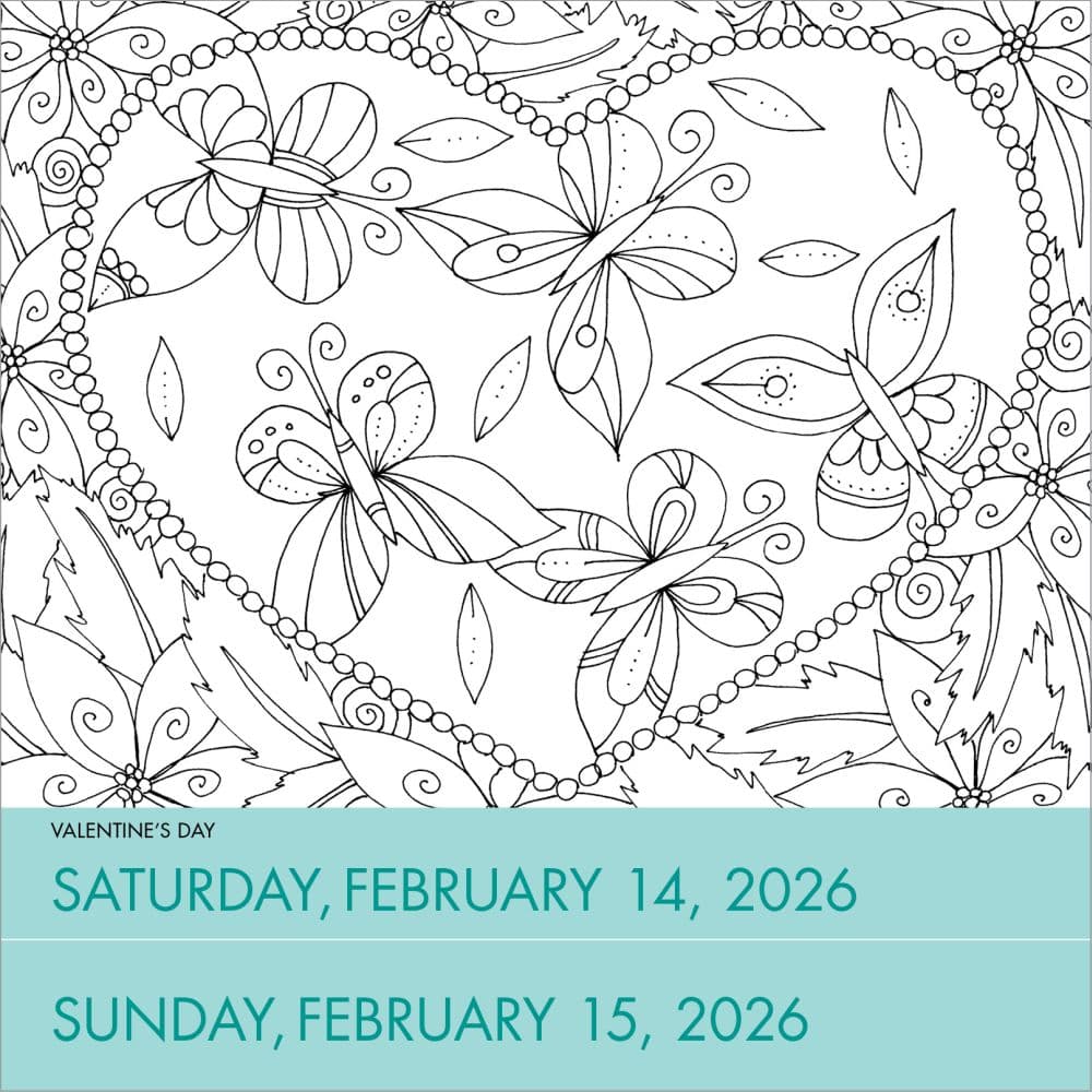 Calm Coloring 2026 Desk Calendar Third Alternate Image