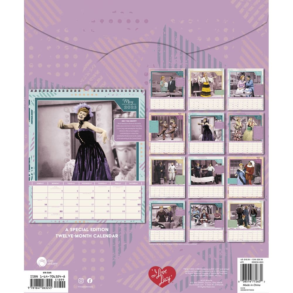 I Love Lucy 2023 Special Edition Calendar Calendars