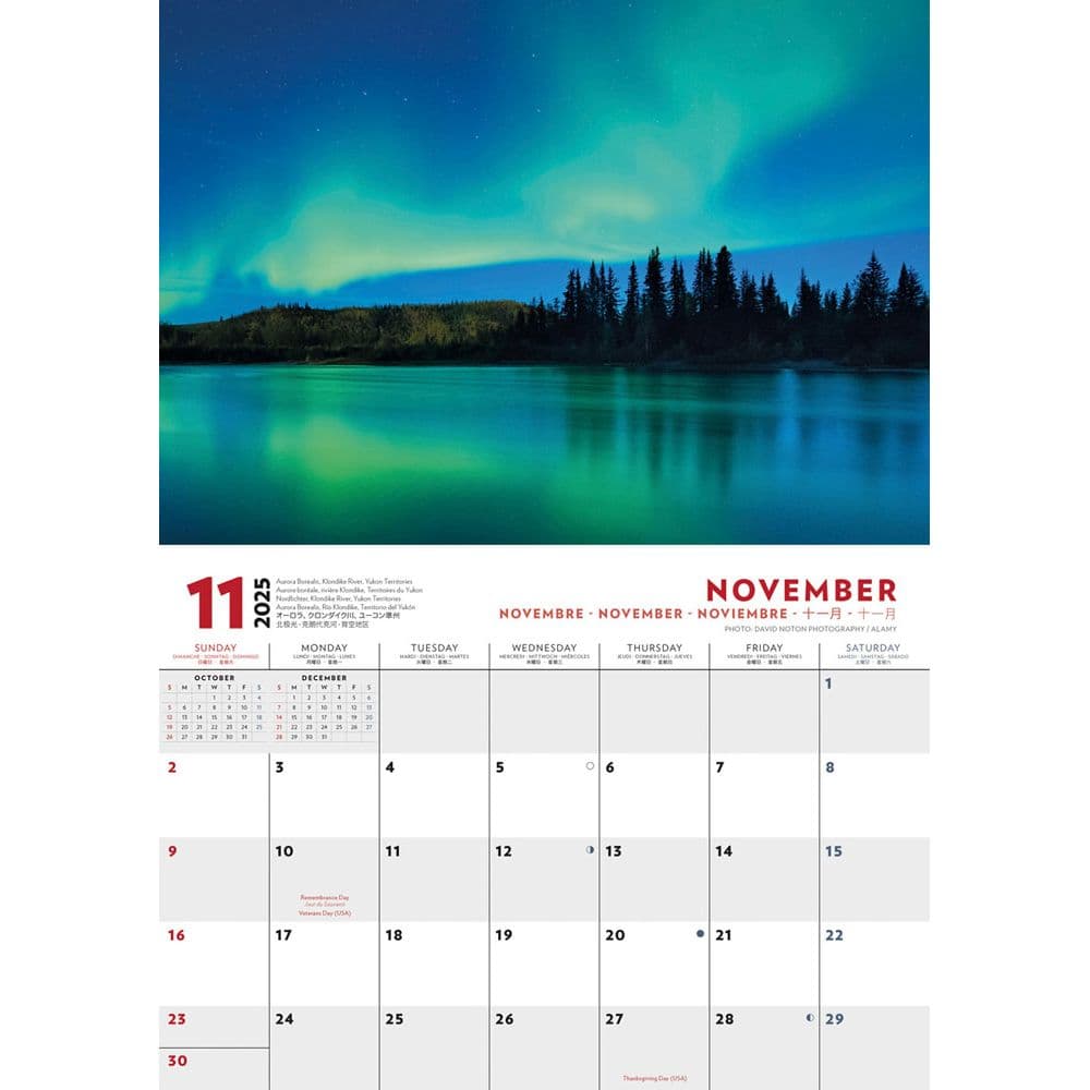 Canada Multi Language 2025 Wall Calendar Fourth Alternate Image