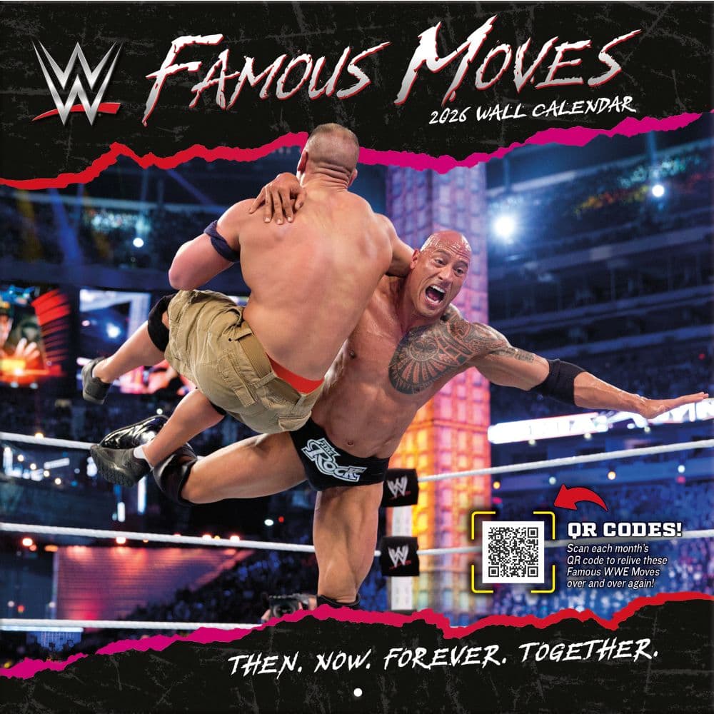 image WWE Famous Moves 2026 Wall Calendar