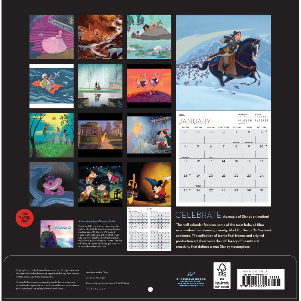 Disney Animation 2026 Wall Calendar First Alternate Image