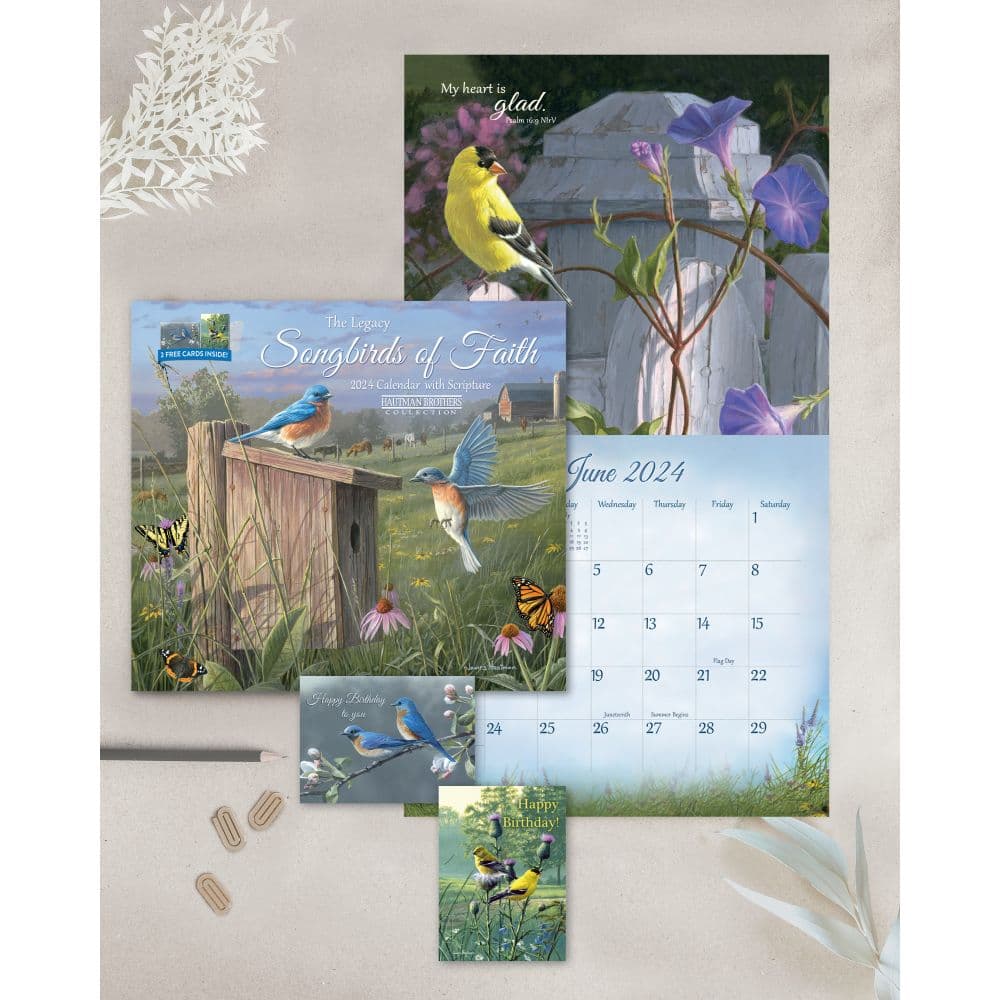 Songbirds of Faith Special Edition 2024 Wall Calendar Alternate Image 7