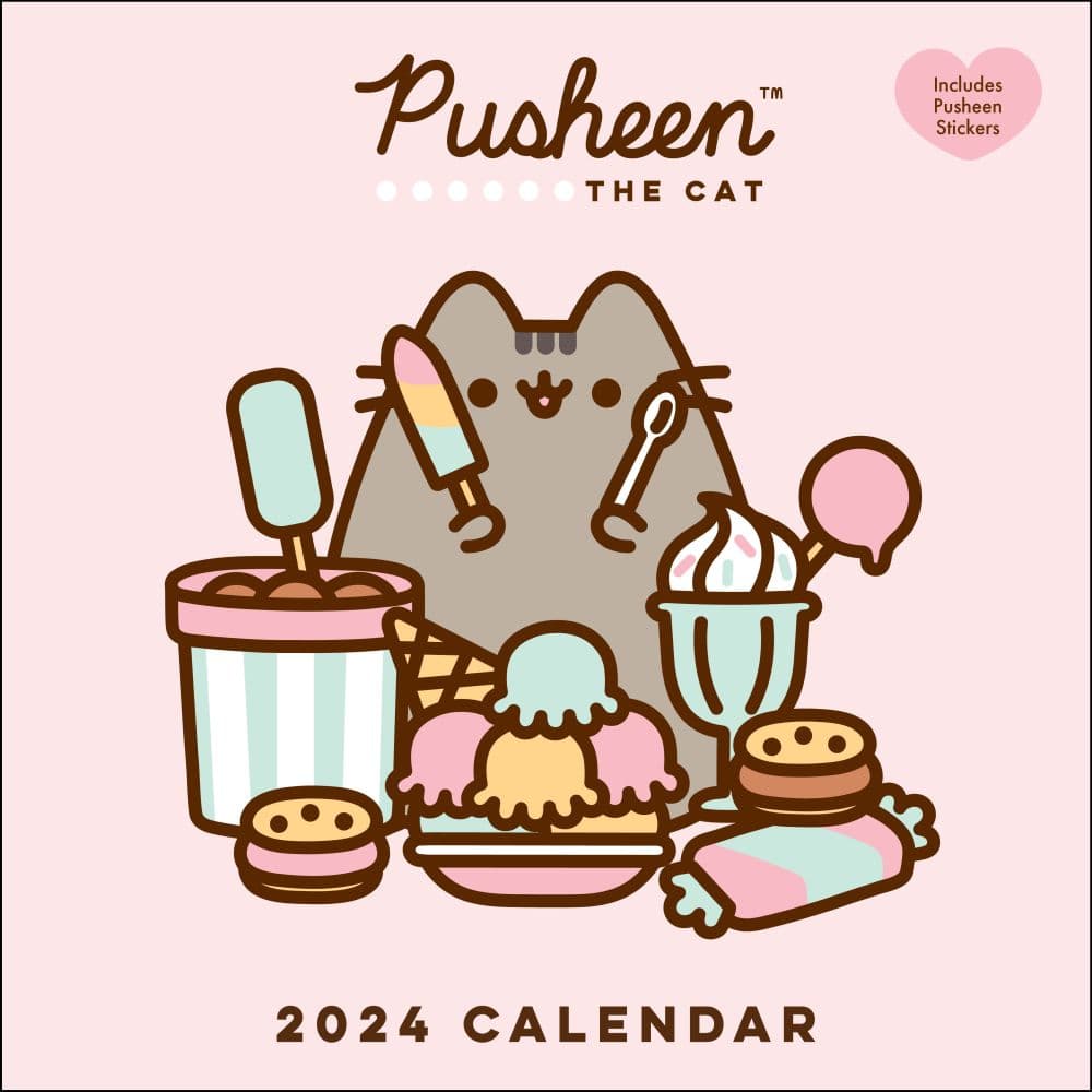 Pusheen 2024 Wall Calendar Main Image width=&quot;1000&quot; height=&quot;1000&quot;