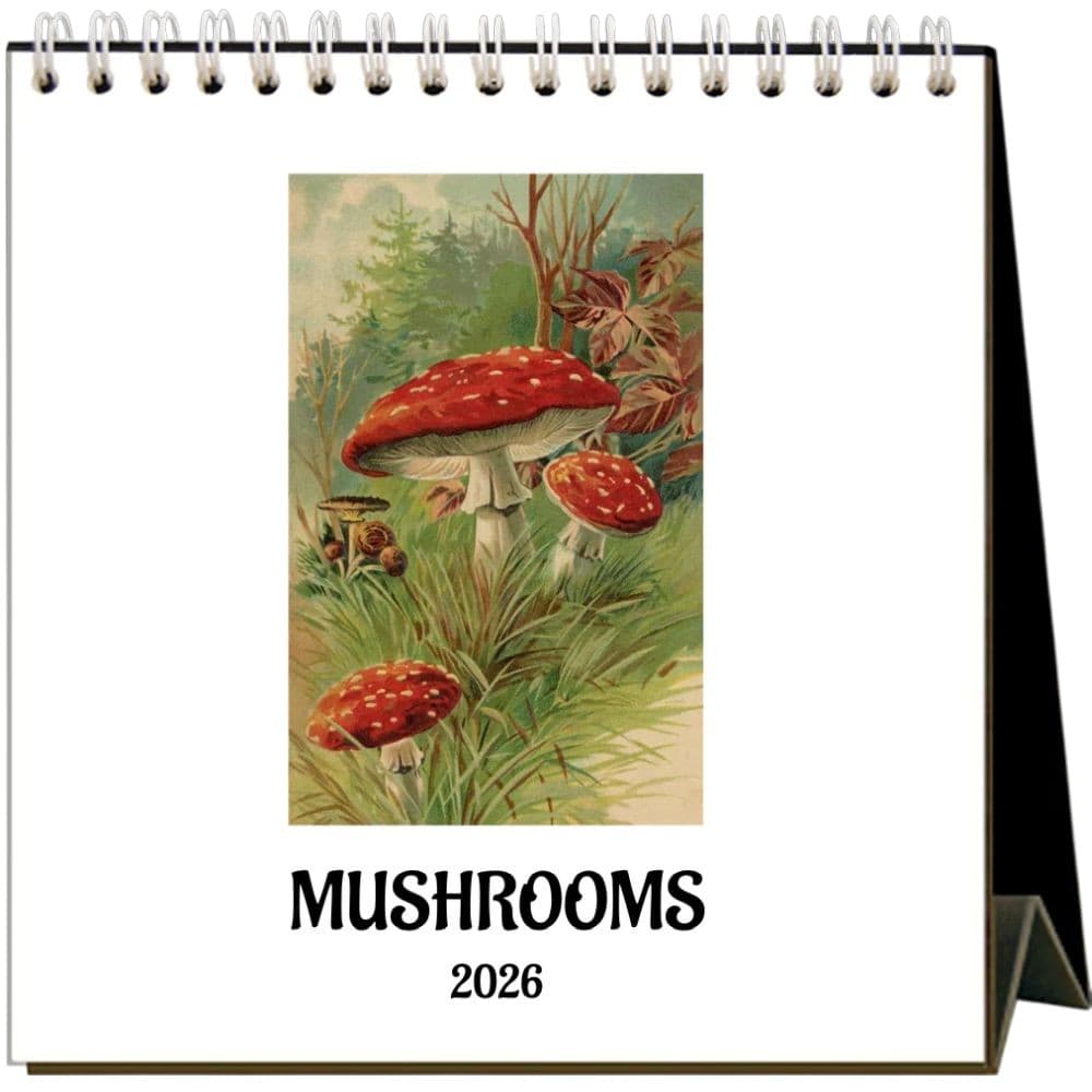 Mushrooms 2026 Easel Desk Calendar Main Product Image