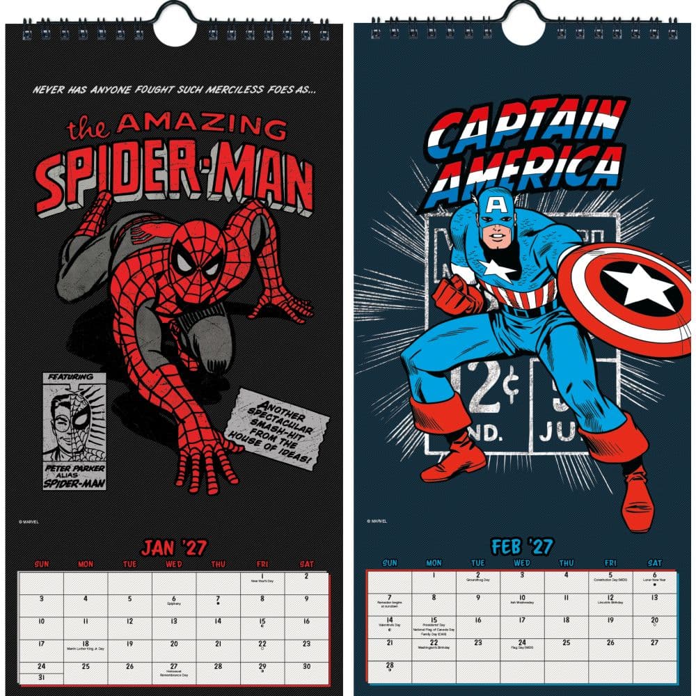 Marvel Comics 2027 Slim Wall Calendar Eighth Alternate Image