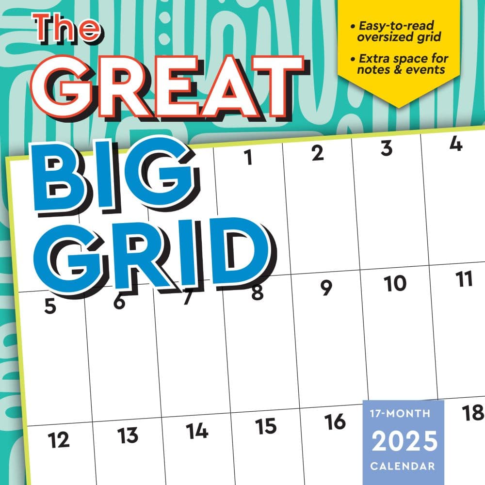 Great Big Grid 17 Month 2025 Wall Calendar Main Product Image width=&quot;1000&quot; height=&quot;1000&quot;