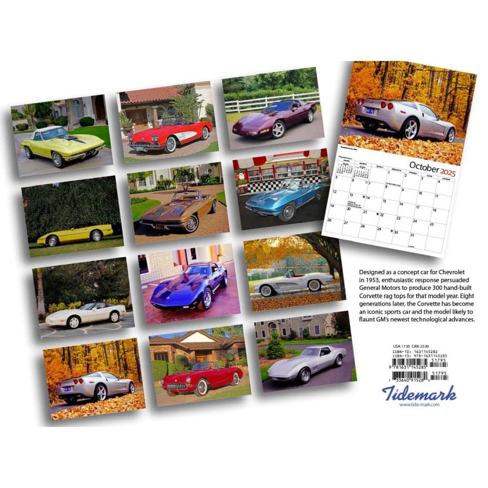 Classic Corvettes 2025 Wall Calendar First Alternate Image width=&quot;1000&quot; height=&quot;1000&quot;