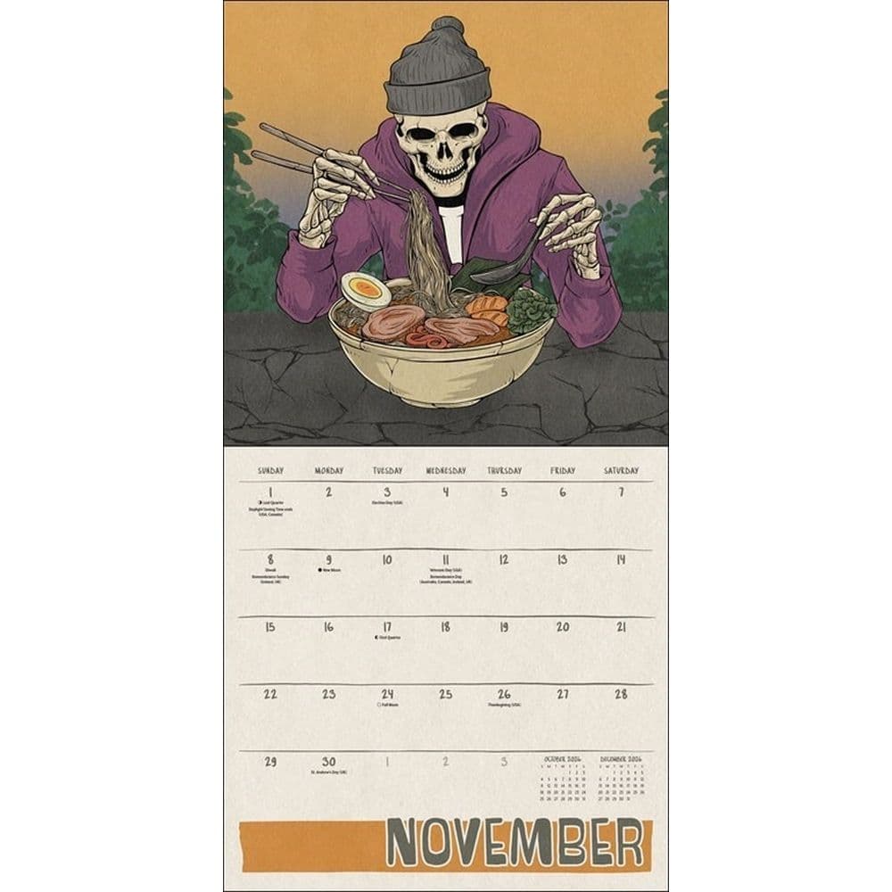 Death Takes a Holiday 2026 Wall Calendar Fourth Alternate Image