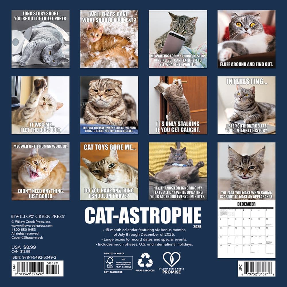 Cat Astrophe 2026 Mini Wall Calendar First Alternate Image