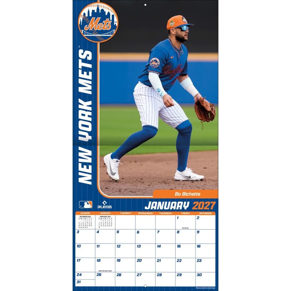 MLB New York Mets 2027 Wall Calendar Third Alternate Image