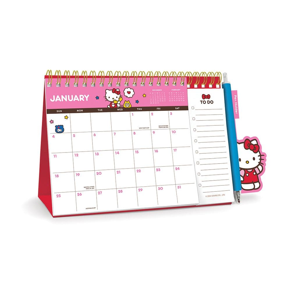 Hello Kitty Playful Pink 2026 Easel Desk Calendar Fourth Alternate Image