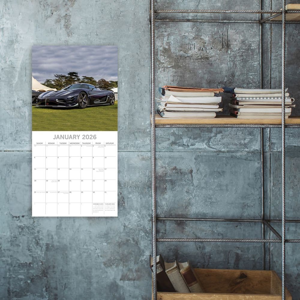 Super Cars 2026 Wall Calendar Second  Alternate Image