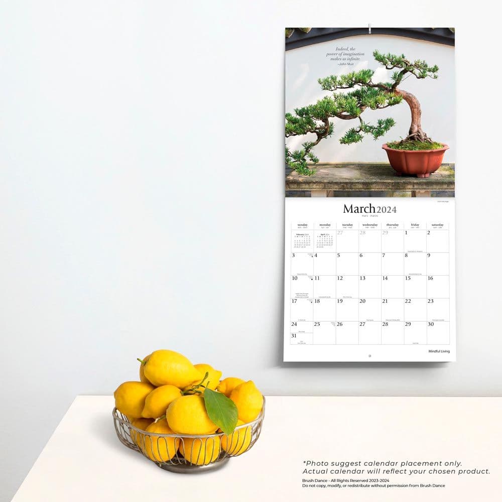 Mindful Living 2024 Wall Calendar