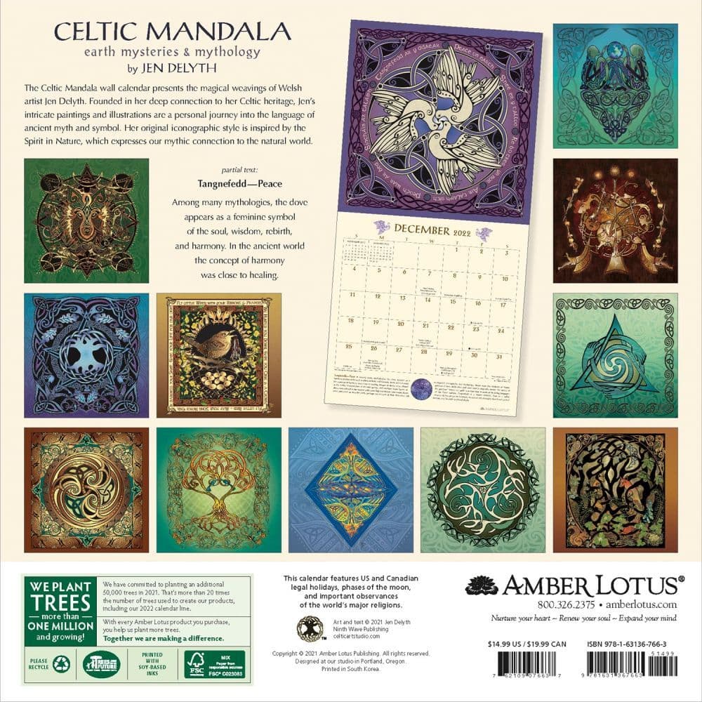 Celtic Calendar 2022 Celtic Mandala 2022 Wall Calendar - Calendars.com