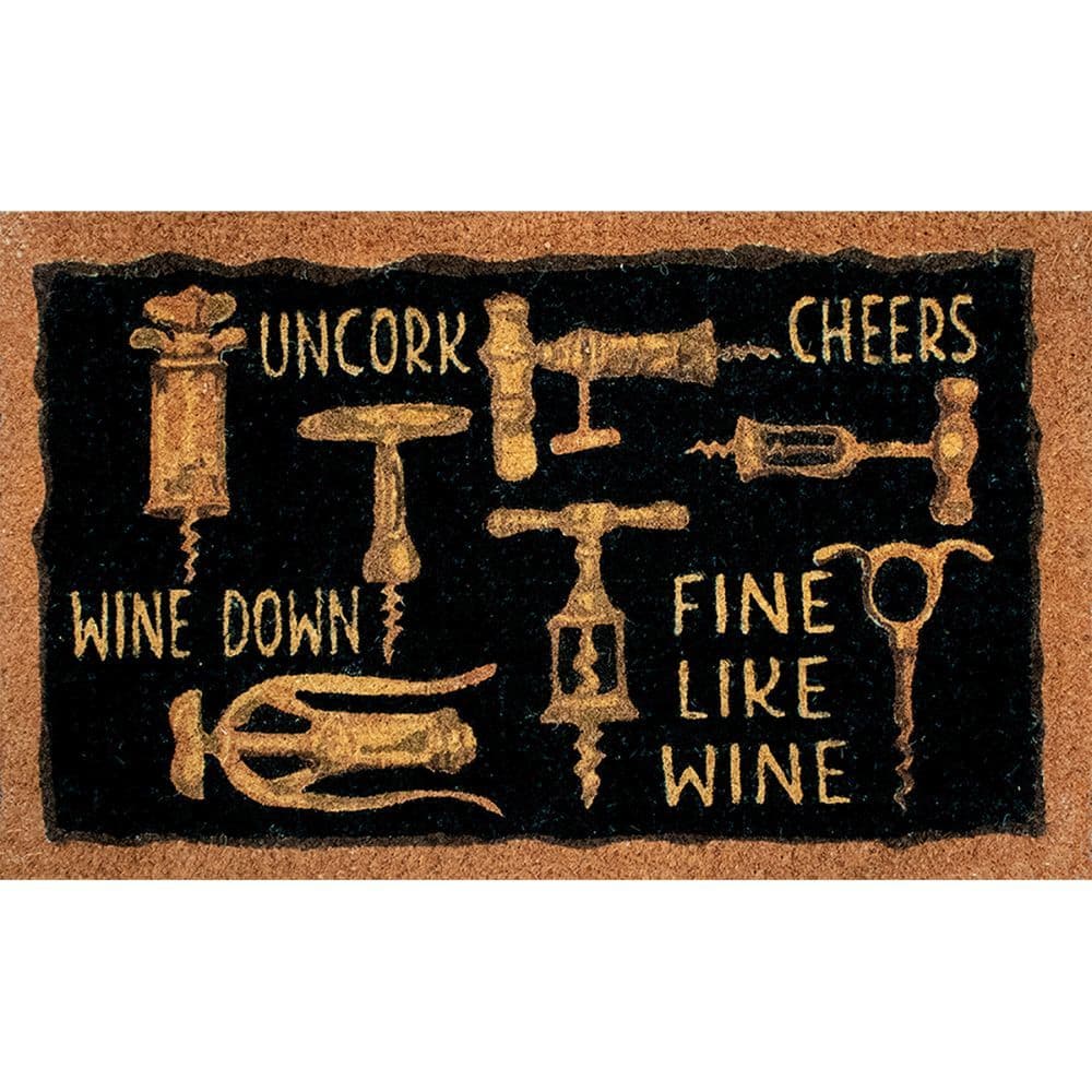 Gilded Wine Coir Small Doormat by Susan Winget