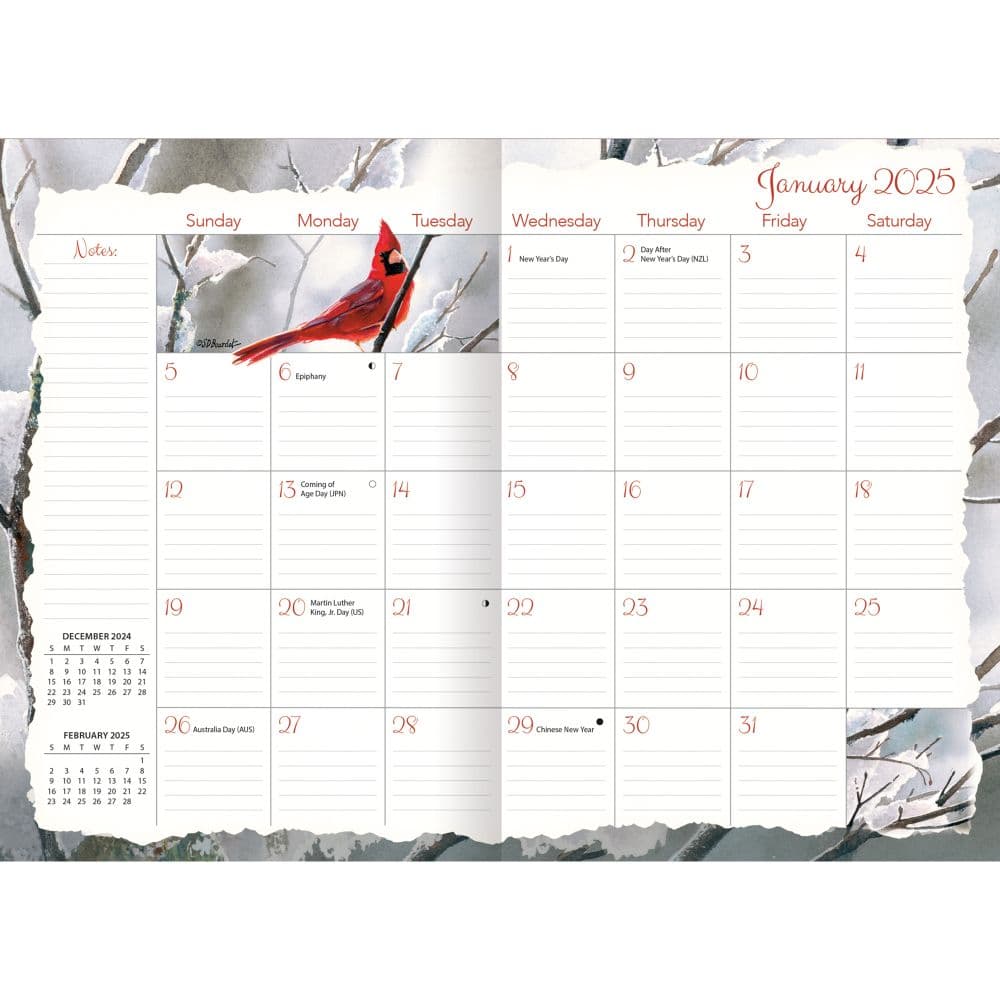 Songbirds 2025 Monthly Pocket Planner by Susan Bourdet_ALT3