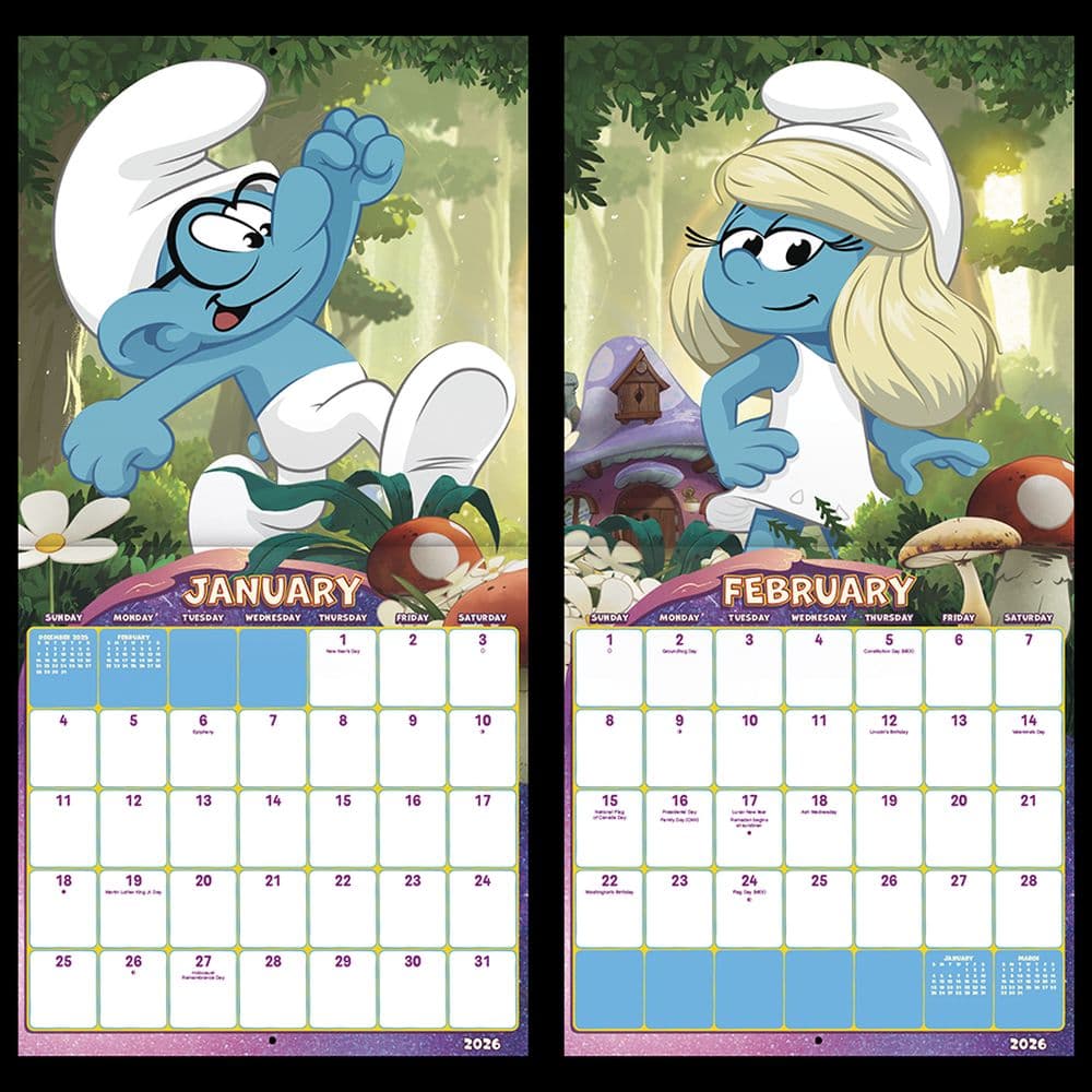 Smurfs 2 2026 Wall Calendar Fifth Alternate Image