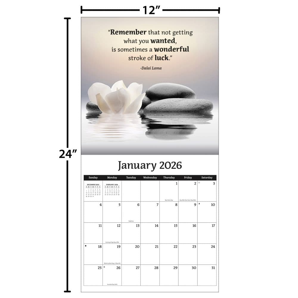 Zen Photo 2026 Wall Calendar_ALT5