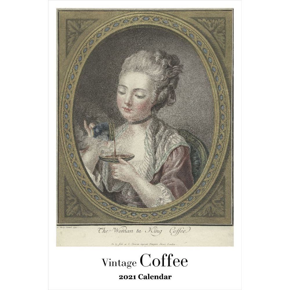 2021 Vintage Coffee Poster Wall Calendar