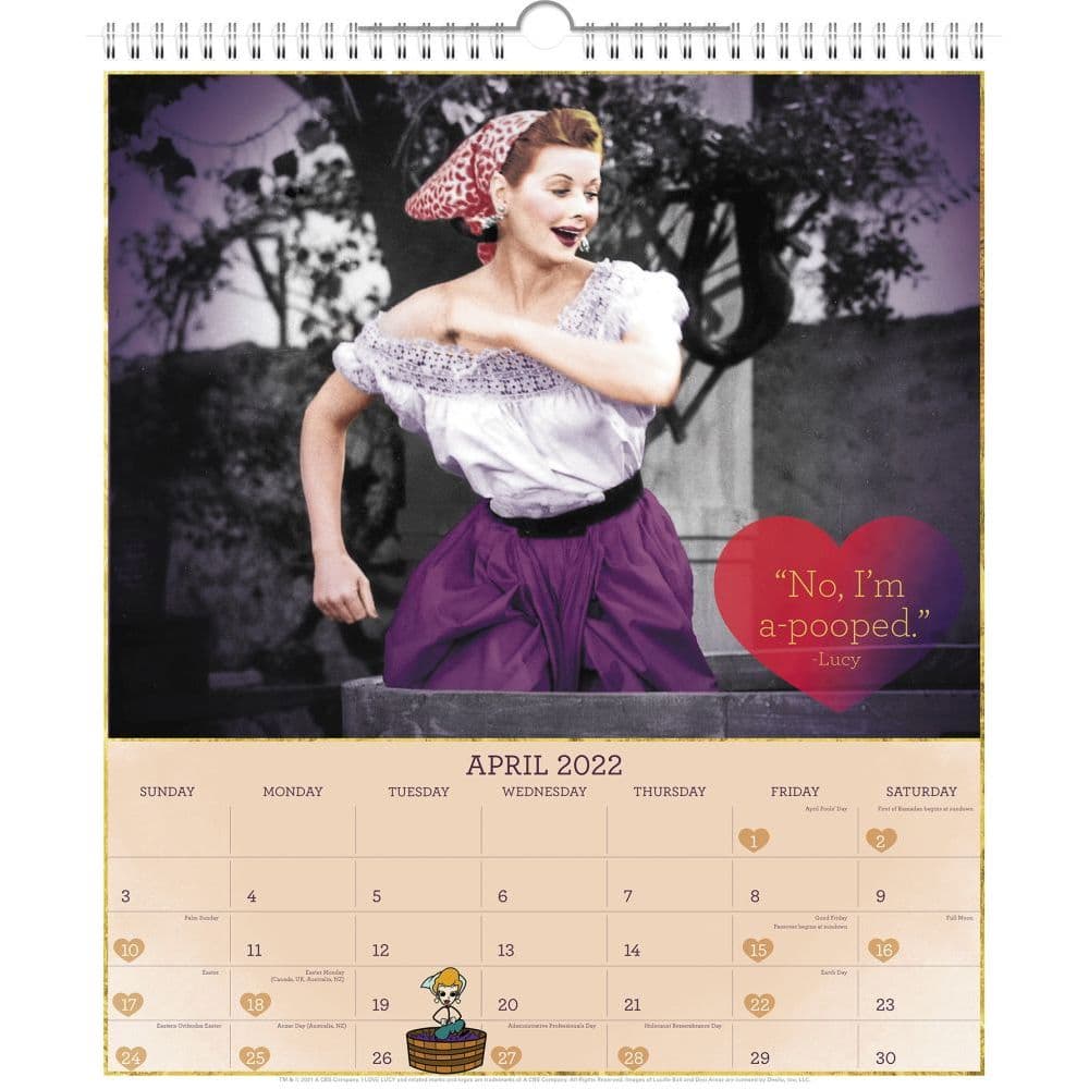 I Love Lucy Special Edition 2022 Poster Wall Calendar - Calendars.com