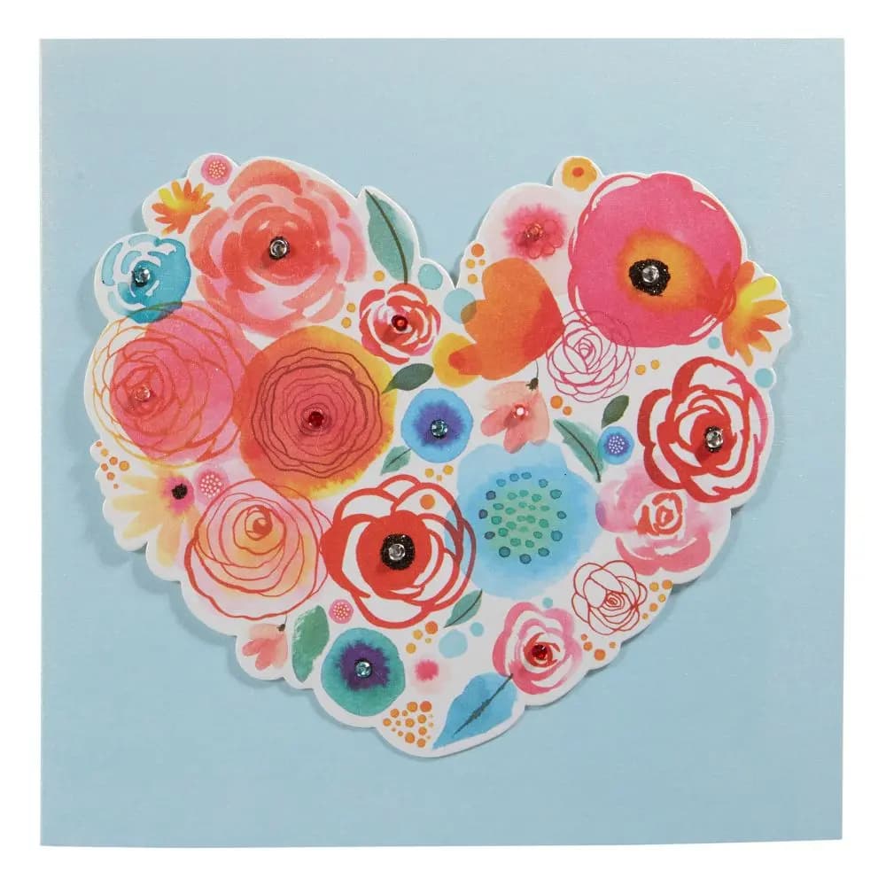 Grandma Flower Heart Mother&#39;s Day Card front