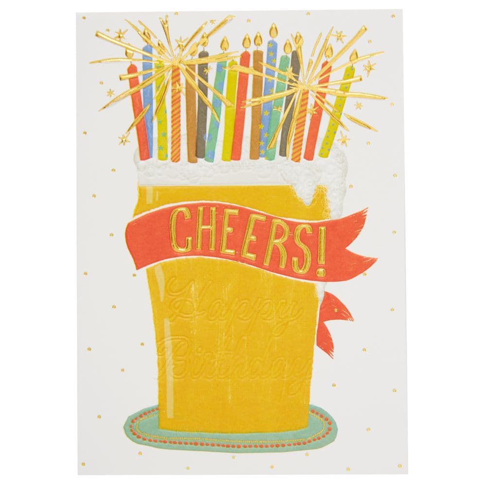 Beer Stein with Sparkles Birthday Card First Alternate Image width="1000" height="1000"