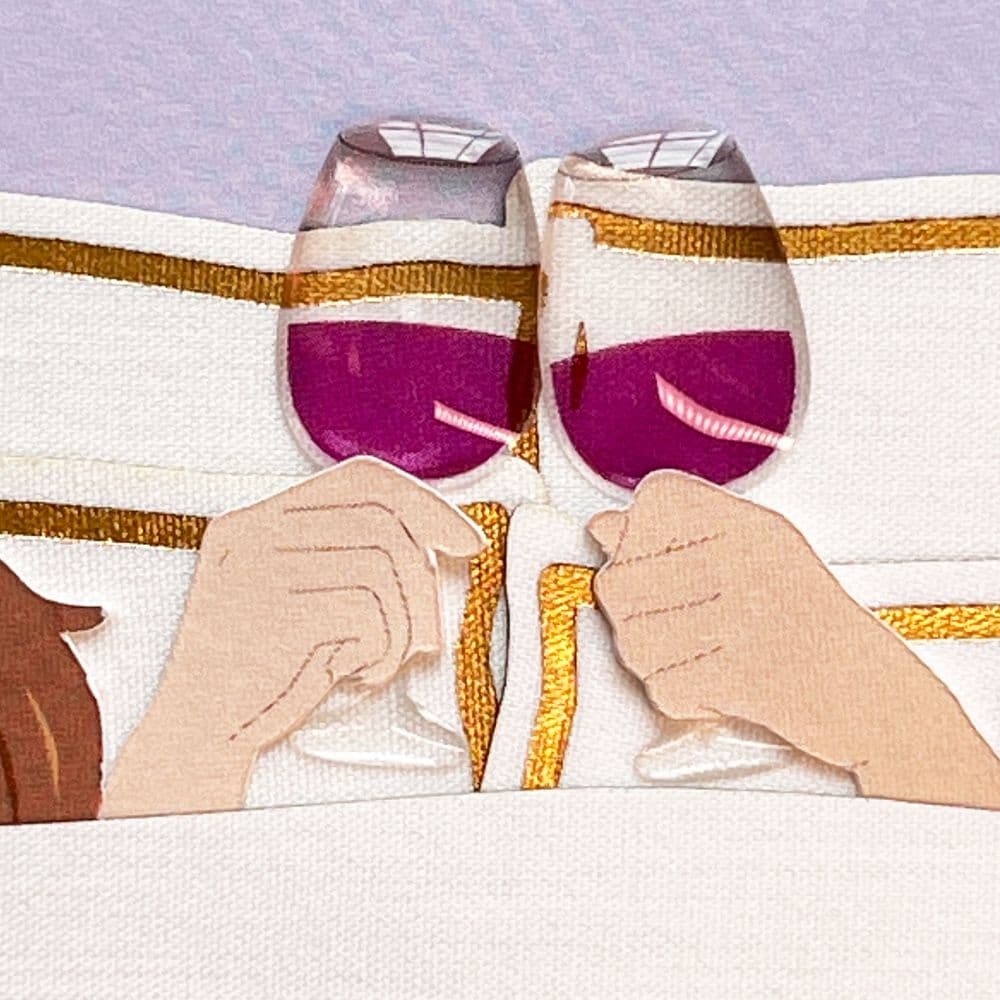 Wine in Bed Valentine Card Second Alternate Image