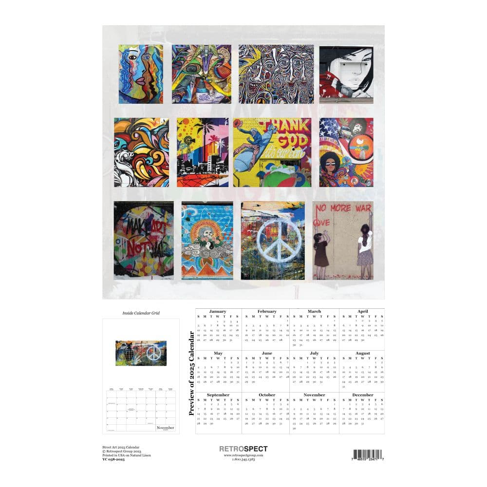 Street Art Poster 2025 Wall Calendar First Alternate Image width="1000" height="1000"