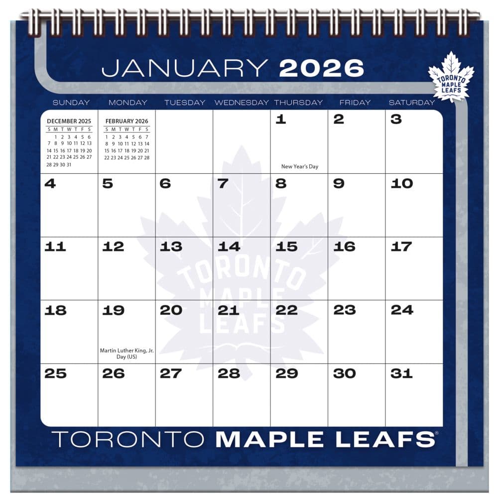 image NHL Toronto Maple Leafs 2026 Easel Desk Calendar